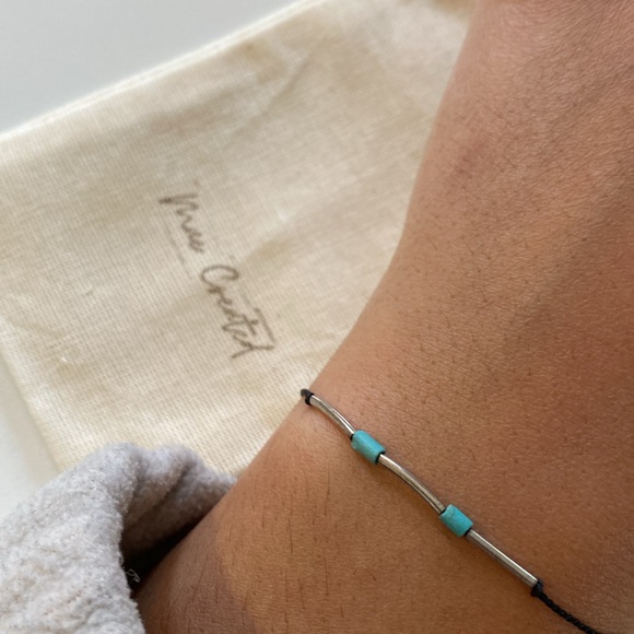 ✨Handmade Turquoise and Sterling Wrap Bracelet - Picture 3 of 3